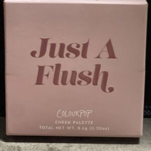 ColourPop Just A Flush Cheek Palette - Highlighter Bronzer & Blushes  8.6g, NEW
